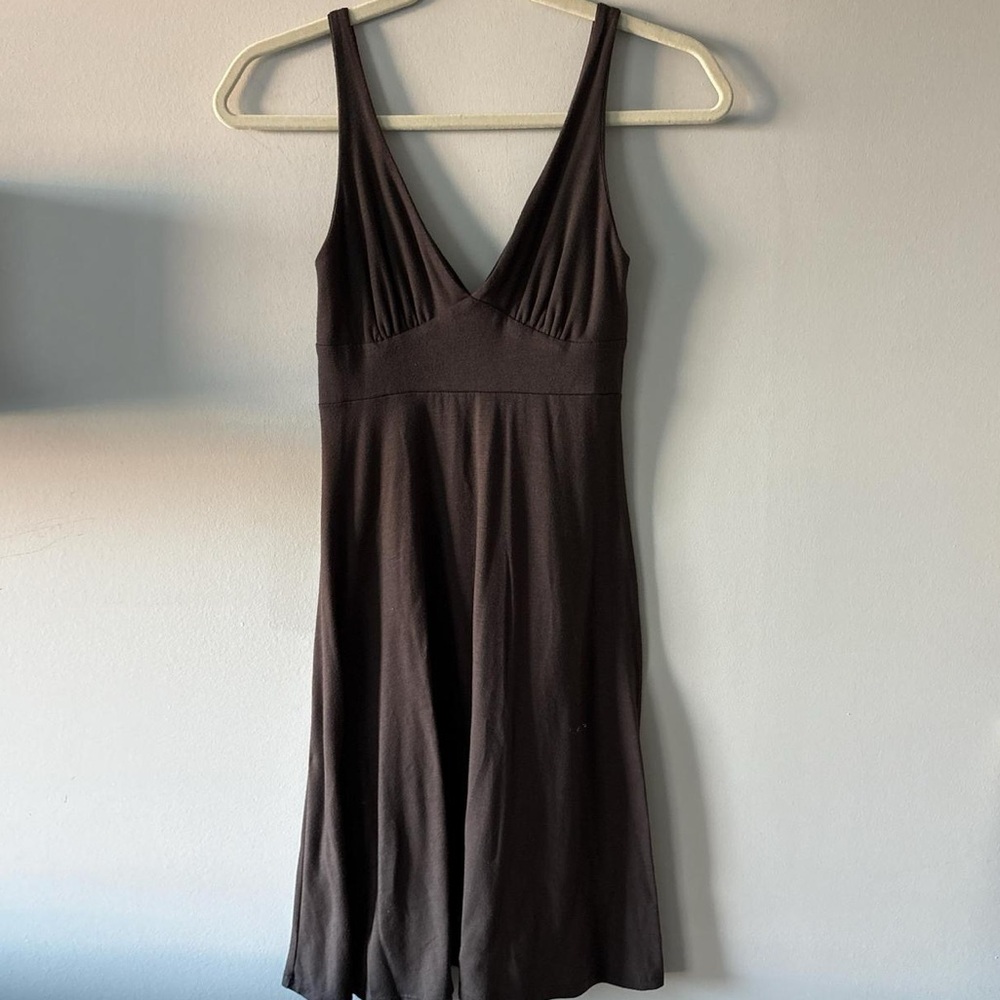 Forever 21 Brown V-Neck Dress